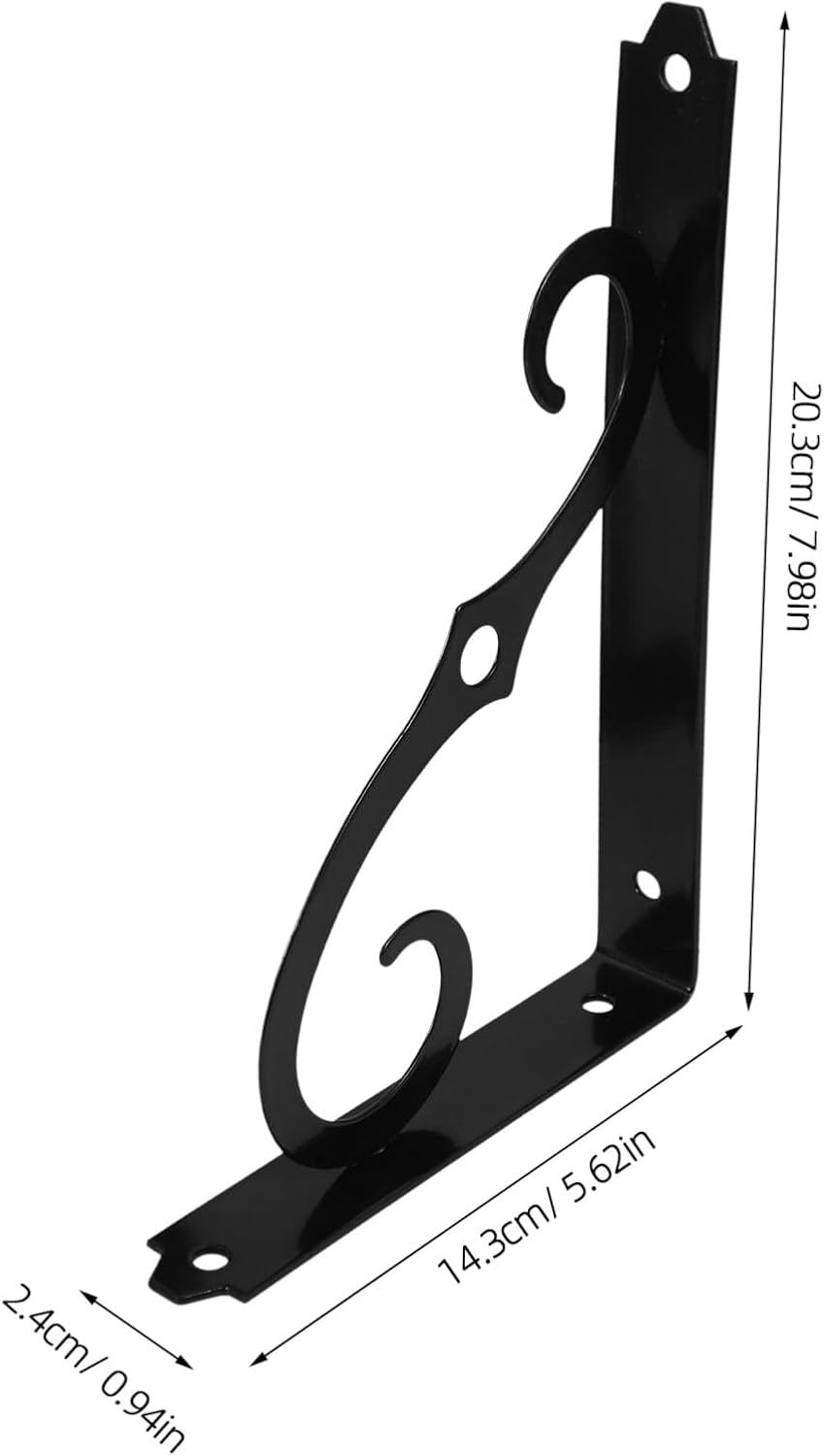 Veemoon 6pcs Wall Shelf Brackets Heavy Duty Shelf Supports Angled for Floating Right Angle Matte Finish for Load Bearing