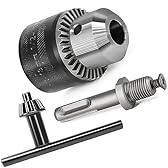 S&R Mandrino per Punte trapano 1,5-13 mm 1/2 + Adattatore SDS PLUS e Chiavetta di Serraggio. Filettatura M12