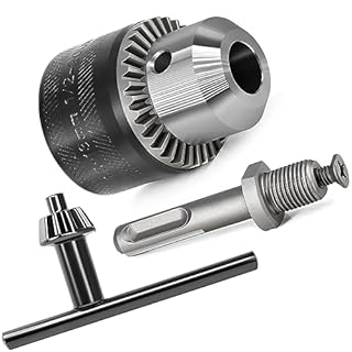S&R Mandrino per Punte trapano 1,5-13 mm 1/2 + Adattatore SDS PLUS e Chiavetta di Serraggio. Filettatura M12