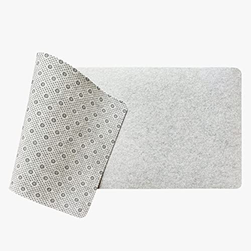 Image of DAWNTREES Felt Desk Pad,Large Keyboard Mat,Wool Desk Mat,Extra Large Felt Mouse Pad for Computers,Laptops, Offices and Homes. (Light Gray)