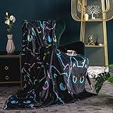 BailiPromise Flannel Throw Blanket Cute Cat All Season Super Soft Cozy Blanket for Bed or Couch Blanket Twin Size (59"x47"),Cartoon Animals Throws Print Throw Blanket 4 Size for Kids Girls Boys