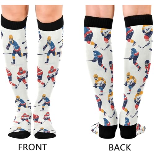 Image of Pigsaly Red White Polka Dot Womens Compression Socks Athletic Tube Sock Knee High Socks Outdoor Sport Socks