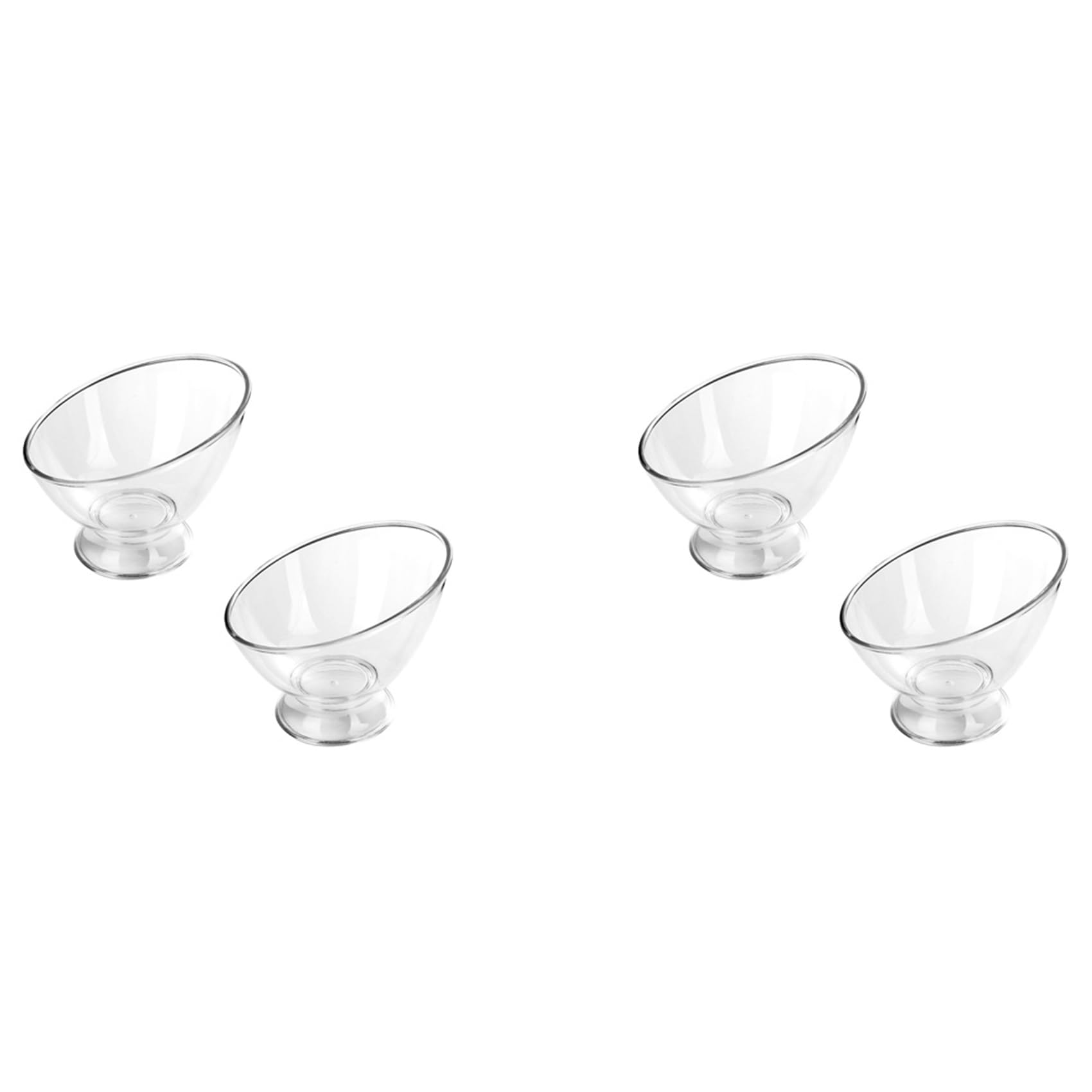 Vjsujehgy 4PCS Clear Coffee Pod Holder Plastic Coffee Capsule Container Creamer Holder Coffee Storage Salad Bowl Candy Dish