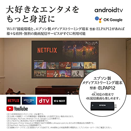 Image of Epson Dreamio ELPAP12 Home Projector Android TV Device