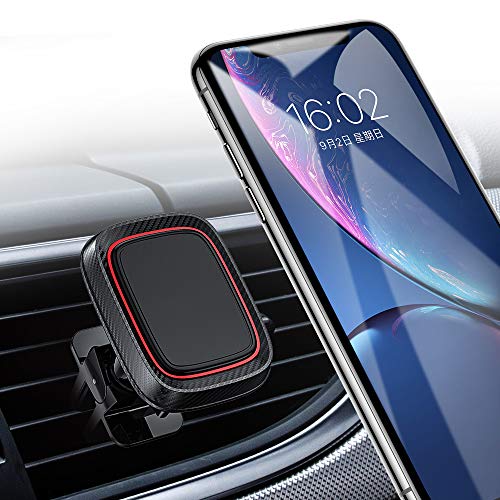 Magnetic Car Phone Mount, Car Phone Holder for Car Air Vent with 6 Strong Magnets Compatible with iPhone X/XR/Xs/Xs Max/8/8 Plus, Samsung Galaxy S10/10+/9/9+/, Note 9/8, Google, Huawei and More
