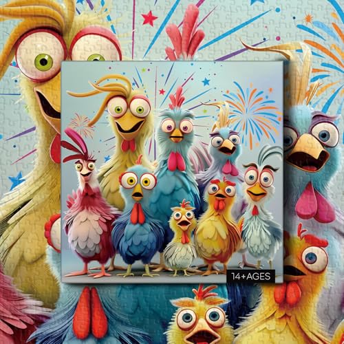 Rompecabezas de Gallinas Cartoon 16+ Anos miniatura 7