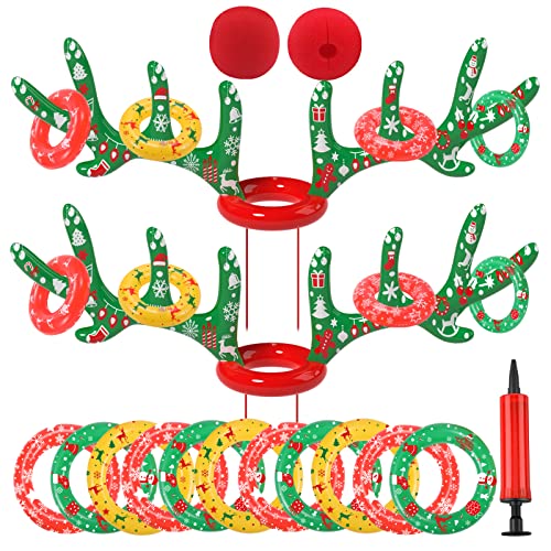 Uniqhia Inflatable Reindeer Antler Ring Toss Game