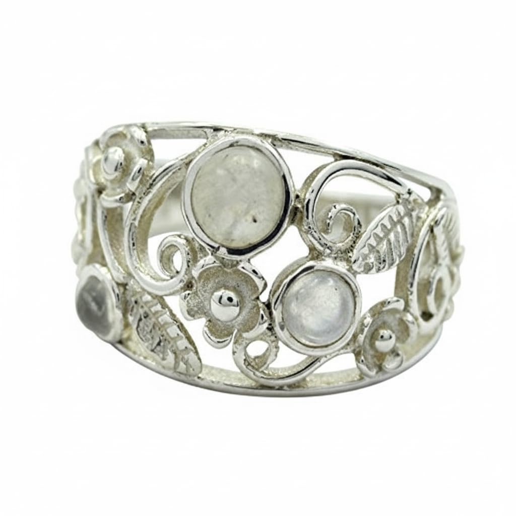 55Carat Wählen Sie Ihren Edelstein Verlobungsschmuck Sterling Silber Runde Brillante Form Schöne Design Hochzeit Besonderes Geschenk für Frauen, Mädchen und Damen Größe 47 bis 70