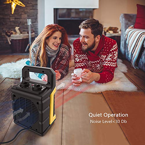 OPOLAR 1500W Ceramic Space Heater with Adjustable Thermostat, Fast Heating for Small and Middle Rooms, Office Floor, Desk or Other Indoor Space, Powerful and Portable, ETL Approved - Thumbnail 7