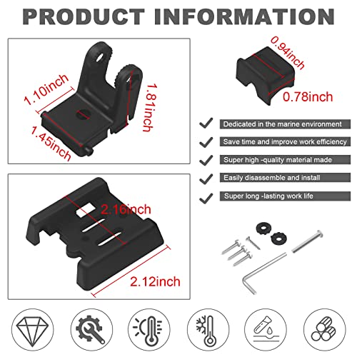 Image of 7400931 MHX XNT Transducer Bracket, Transducer Mount for XHS model transducers, Transom Mounting Hardware Kit Compatible with XNT 9 20, XNT 9 20 T, XNT 9 QB 90 T, XNT 9 QB 90, XNT 9 SI 180 T, Black