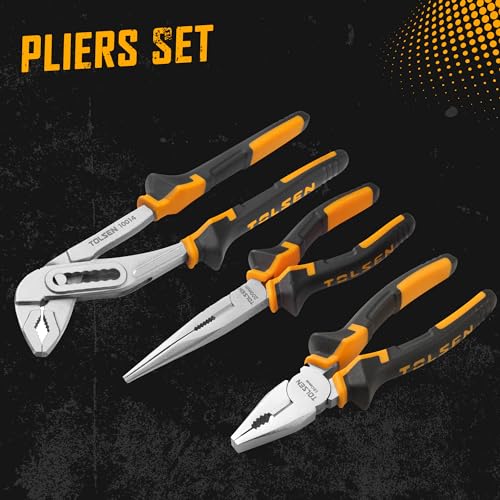 TOLSEN 89-Piece Tool Set Household Tool Kit, Hammer Screwdrivers Set, Tool Kit with Drill Bits, Socket Wrench Set, Hex Key Set, Tape Measure, with Plastic Toolbox Storage Case - Thumbnail 4