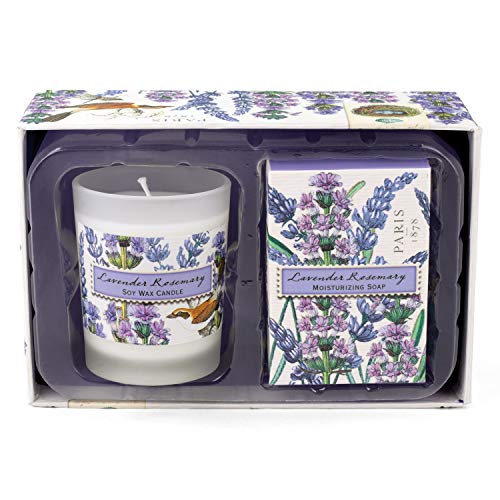 Michel Design Works Candle and Soap Gift Set, Lavender Rosemary