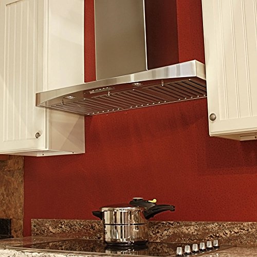 Kobe Ra3830Sqb-Wm-5 Deluxe 30" Wall Mount Range Hood, 3-Speed, 680 Cfm, Led Lights, Baffle Filters, Stainless Steel #TOP5