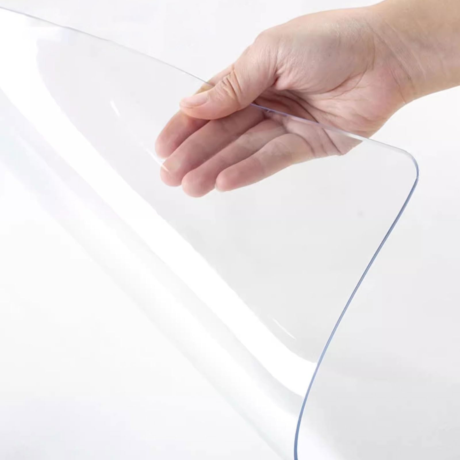MRVAKDYDI Clear Table Protector, Transparent PVC Table Cover, Waterproof, Heat Resistant Washable, 2/3/5mm, Multiple Sizes(Thickness 2mm,100x120cm)