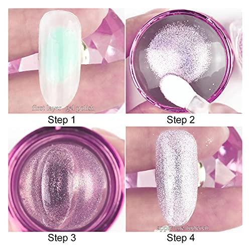 Nicejoy Nail Art Stamper, 2 Stück Metallgriff Nagel Stamping Werkzeug mit Silikonköpfe DIY Maniküre Drucken Zubehör für… – Bild 4