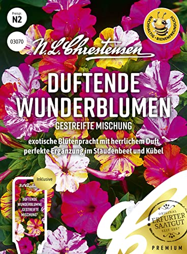 Wunderblume gestreifte Mischung, N.L. Chrestensen Blumensamen Mischung für Garten und Wiese