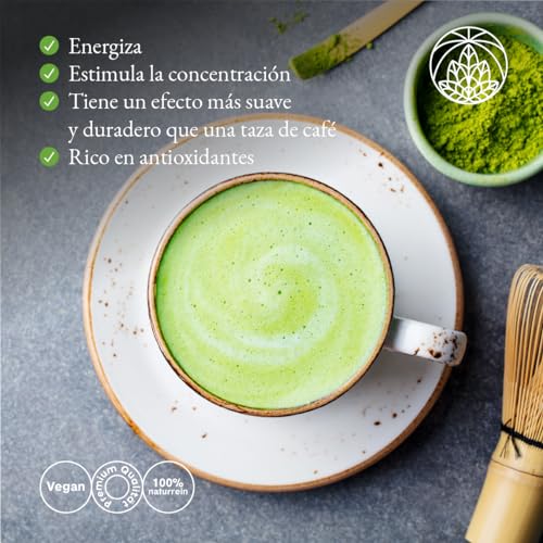 Miniatura 6 de Te Matcha Japonés Ecológico En Polvo 100 G Monte Nativo Te Verde Ideal Para Tomar En Smoothies, Hielo Y Latte Ideal Para Beber Y Cocinar