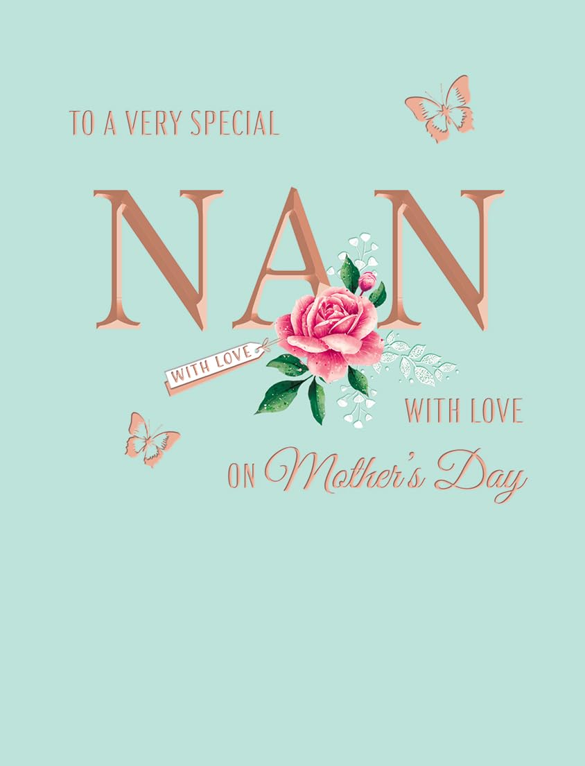 Mother's Day Card, To a Special Nan With Love - 8 x 6 inches - Avant Garde Studios