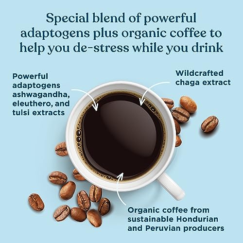 Four Sigmatic ADAPTOGEN GROUND COFFEE ASHWAGANDHA 340G Organic Balance Adaptogen Ground Coffee | Medium Roast Usda Organic Coffee thumb #5