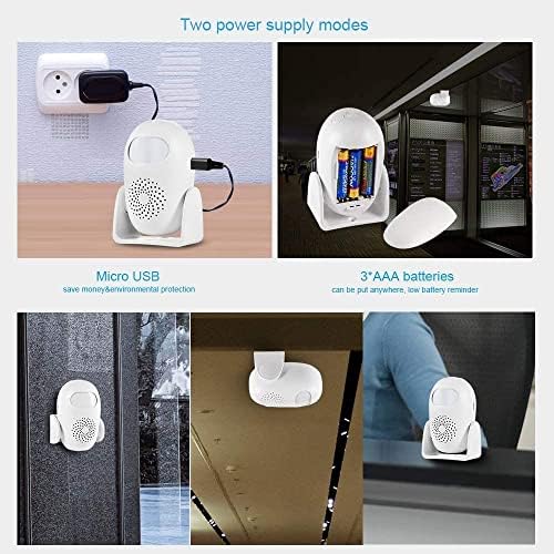 Motion Sensor Alarm with Remote Control Wireless Infrared Home Burglar Security System PIR Indoor Motion Detector for Garage/Shed/Home Security