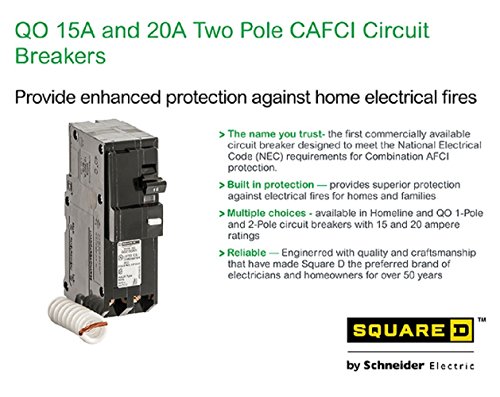 Square D - QO 15 Amp 3.5 in. Two-Pole CAFCI Circuit Breaker by Schneider Electric - Image 2