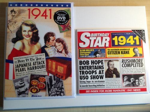 Coffret retro 1941 avec DVD de film historique, CD de chansons et carte de voeux