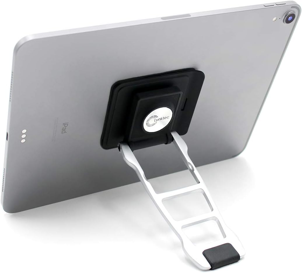 Adjustable iPad Tablet Stand and Holder - Lynktec 360 Grip Multi-Angle Stand, Silver (LTGS-0002AMZ)