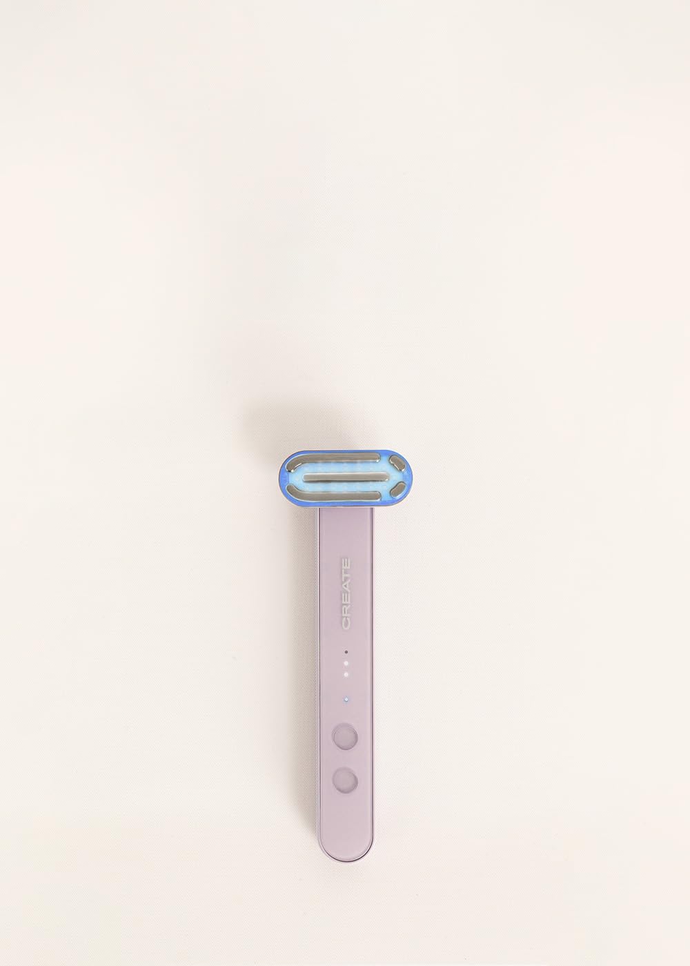 CREATE/SKIN CARE LED WAND 4 in 1 / Varita facial de tratamiento LED 4 en 1 lavanda/Tecnología EMS y función calor, 3 tratamientos faciales, rotación cabezal 90º, cabezal acero inoxidable, 1,5W