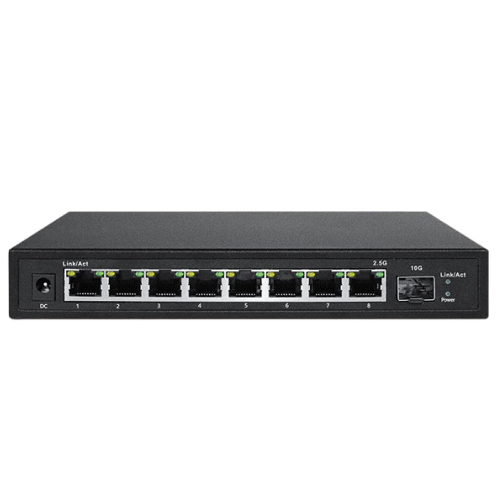Jootoo Switch gestito in Rete a 8 Porte 2.5G Switch Ethernet con Porta Poe Splitter Internet hub Ottico Plug-And-Play 10G,A