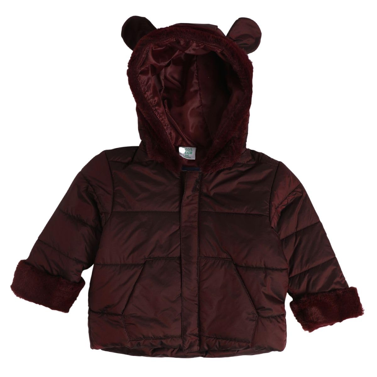 Mini Klub Baby Boys Hooded Full Sleeve Woven Jacket (Maroon Color)-picture-30