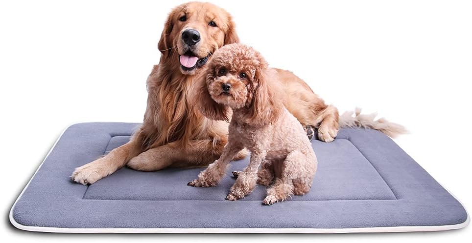 Dog Bed Kennel Pad Crate Mat Washable Orthopedic Antislip Beds Dense Memory Foam Cushion Padding Bolster | Perfect Sleep Bedding Pads for Carrier Cage