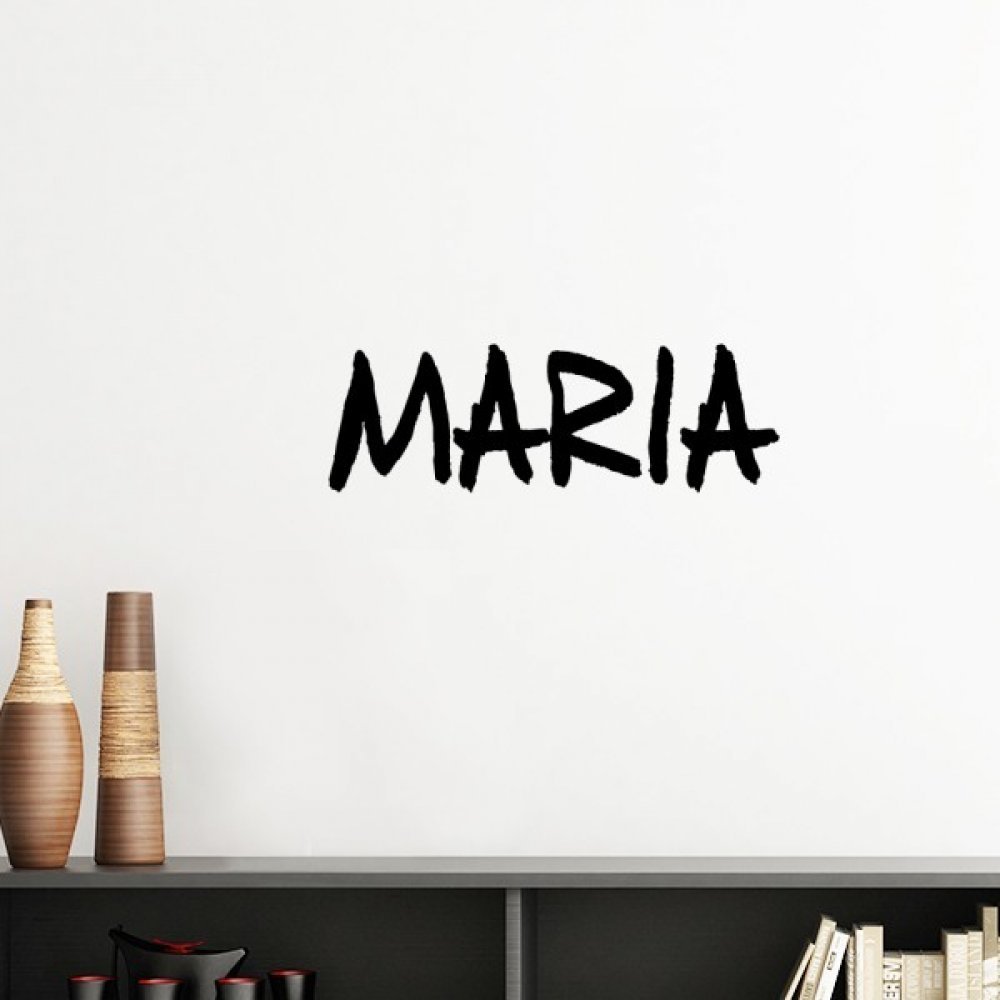 Sticker mural Maria bleu idée cadeau naissance chambre fille