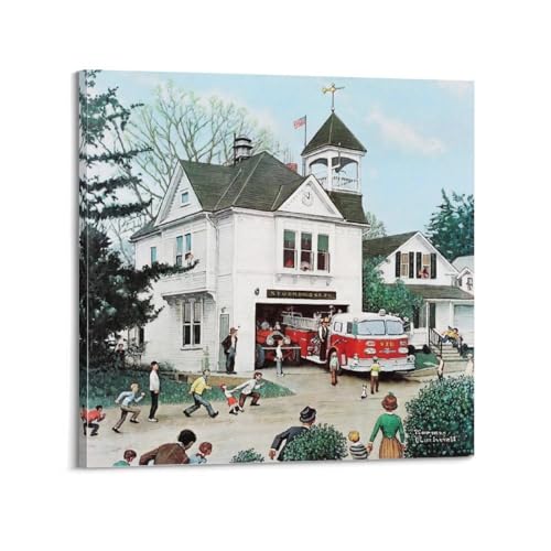 Toile Norman Rockwell 50x50 cm pour réveiller un mur blanc sans vie