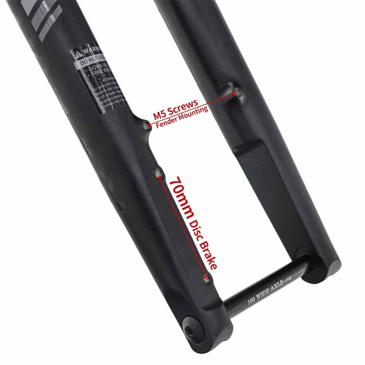 700C Gravelbike-Federgabel, 40 mm Federweg, 1-1/2" konisch, Offroad-Scheibenbremse vorne, XC-Luftfederung, manuelle Blockierfunktion, 100 x 12 mm Steckachse
