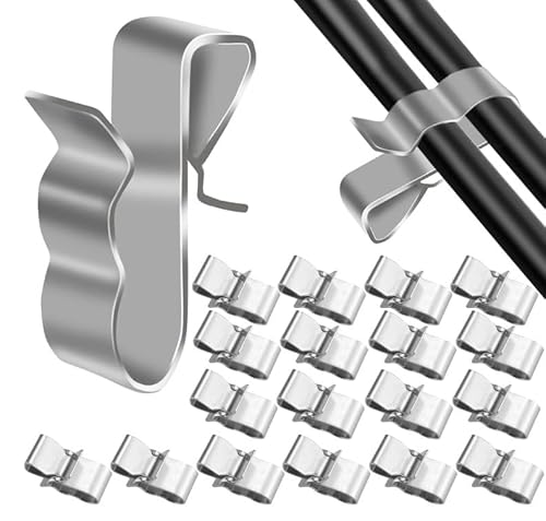 Clip per Cavi del Pannello Solare 50 Piezzi Clip Per Cavi Fotovoltaici In Acciaio Inox Morsetti Per Cavi Per Pannello Solare Clip Per Cavi Rimorchio Clip Di Filo Clip Fermacavi Fotovoltaici