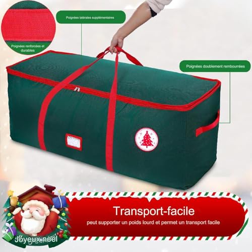 Bolsa protectora para árbol de Navidad artificial con asas y cierre de cremallera 7