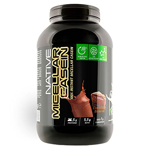 Net Integratori NATIVE MICELLAR CASEIN (1980 grammi) - Caseina Micellare - Gusto Cioccolato Brownie (1980 grammi)