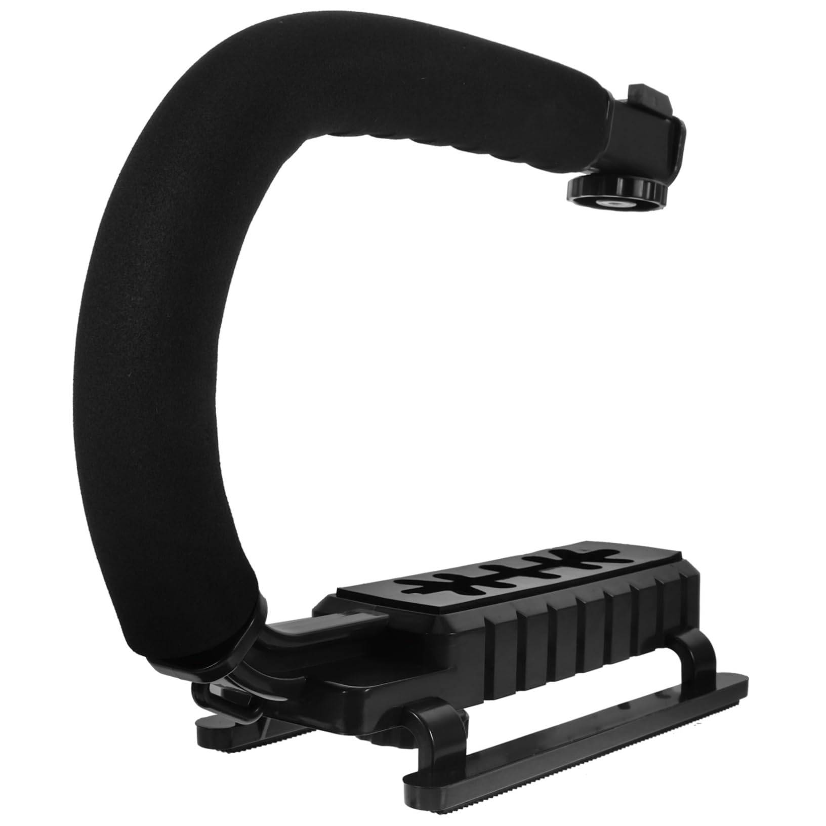 Stabilizzatore Fotocamera Gimbal a U Nero Leggero in Abs | Reflex Dslr, per Riprese All'aperto e Viaggio, Impugnatura in Schiuma Lega di Alluminio