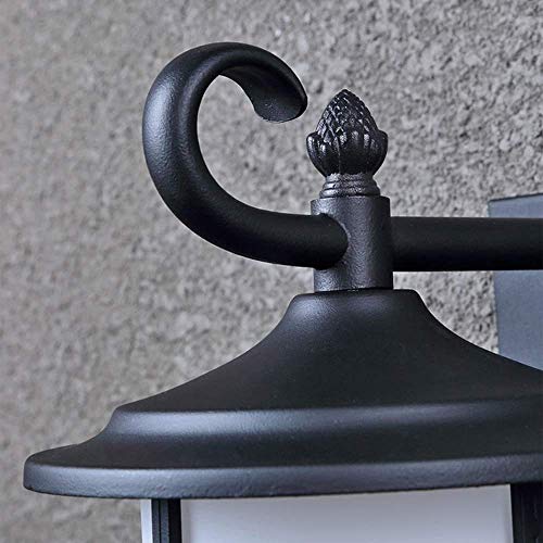 Aplique de pared para patio exterior E27 linterna de aluminio blanco mate 4
