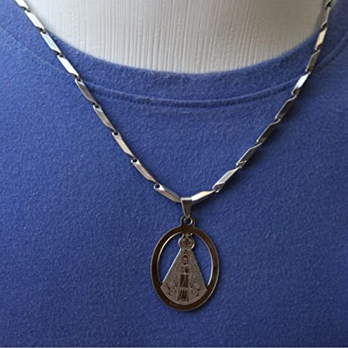 Corrente Nossa Senhora Aparecida Aço Prateado 3mm