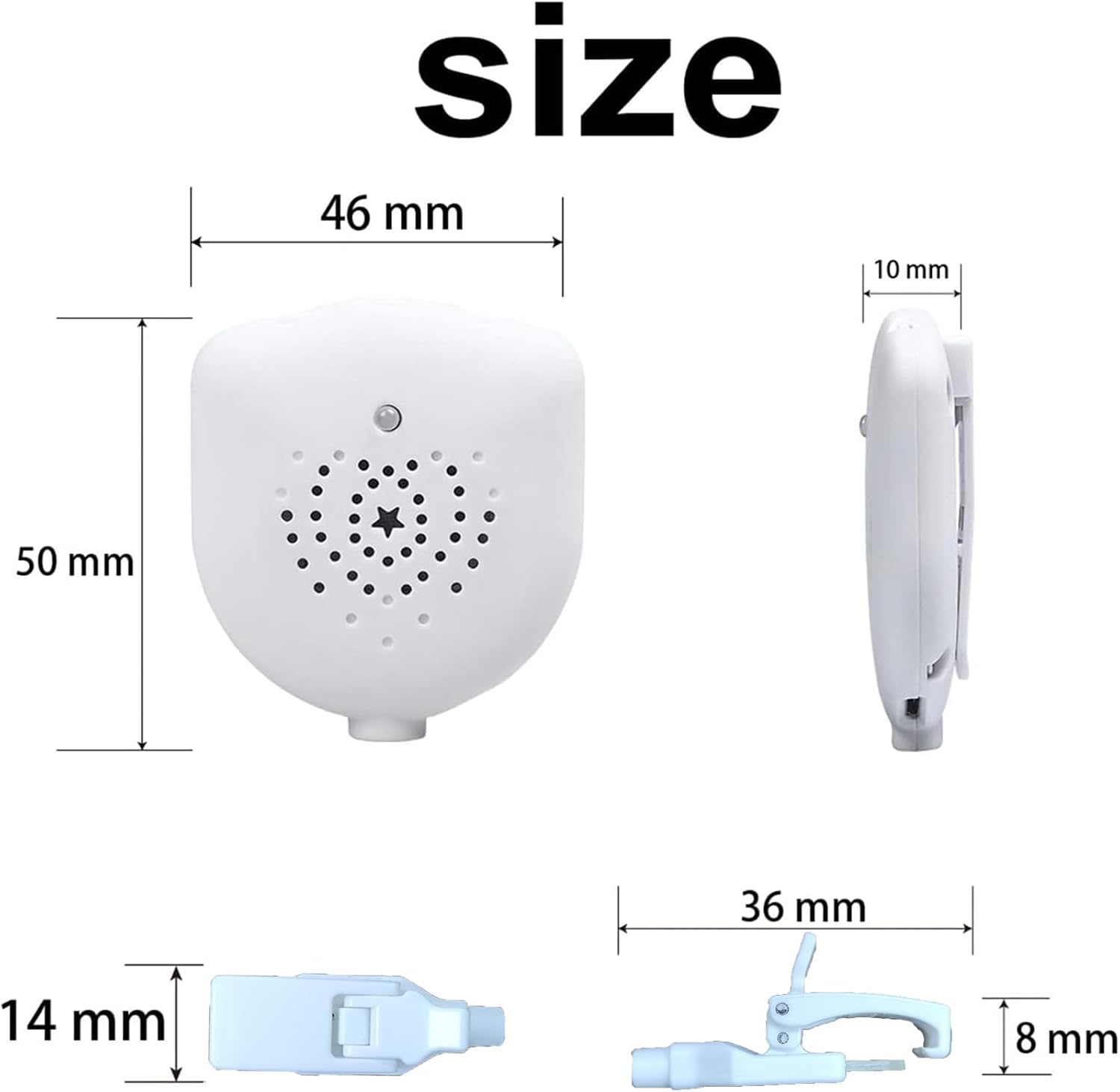 Rechargeable Wearable Bedwetting Alarm, Urine Sensor with Dual Sound & Vibration, No Mat Portable Monitor for Boys, Girls, Elderly & Mobility Impaired Users