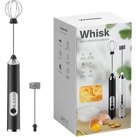 Milk Frother Handheld Coffee Frother Blender USB Rechargeable Electric Foam Maker - Electric Coffee Beater for Cappuccino Whisker Electric Blender for Egg Milk Frother