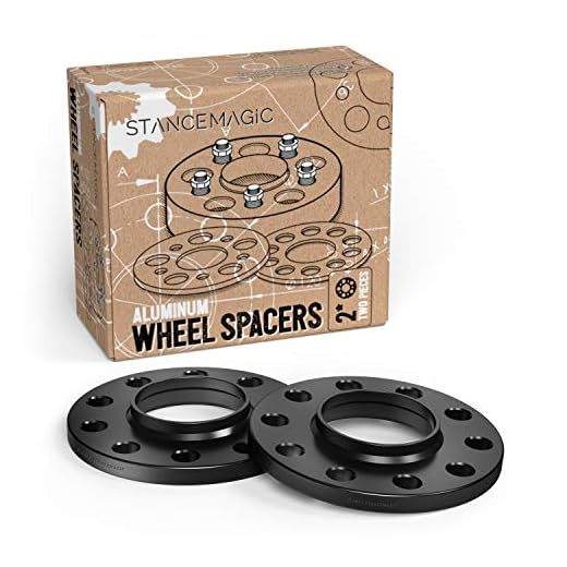 StanceMagic - 12mm (1/2 inch) 5x114.3 Hubcentric Wheel Spacers (60.1mm Bore) Compatible with Toyota Avalon Camry Supra Scion Tc Lexus ES300 ES330 ES350 IS250 IS300 IS350 GS300 GS350 (Black, Pack of 2)