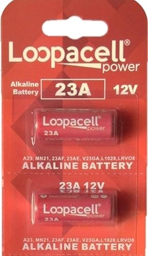 LOOPACELL 2 baterías alcalinas A23 GP23AE 2123 23A 23GA MN21 GP23 23AE 12v LOOPACELL 2 baterías alcalinas A23 GP23AE 2123 23A 23GA MN21 GP23 23AE 12v
