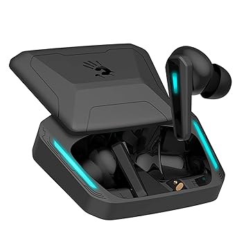 Bloody M70 TWS True Wireless Gaming Earbuds, Bluetooth 5.0, Dual ENC Noise Canceling Mics, 24H Playtime, LED Indicator, Deep Bass, Low Latency, Gaming Mode, IPX4 Rate Earphones with Charging Case Blue