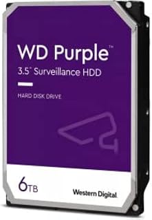 Western Digital 6TB WD Purple Surveillance Internal Hard Drive HDD - SATA 6 Gb/s, 256 MB Cache, 3.5" - WD63PURZ