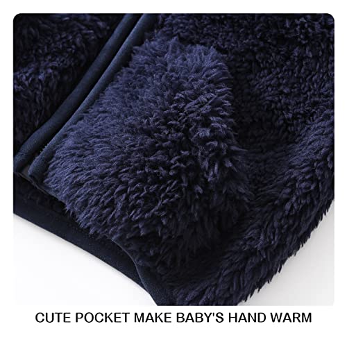 Tumaron 22022-BL0-3M Newborn Fleece Jacket Boy Winter Coat Clothes Sweater Gifts For Baby 6-9 Months thumb #4