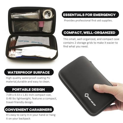 Small First Aid Kit - Portable & Waterproof for Travel & Emergencies