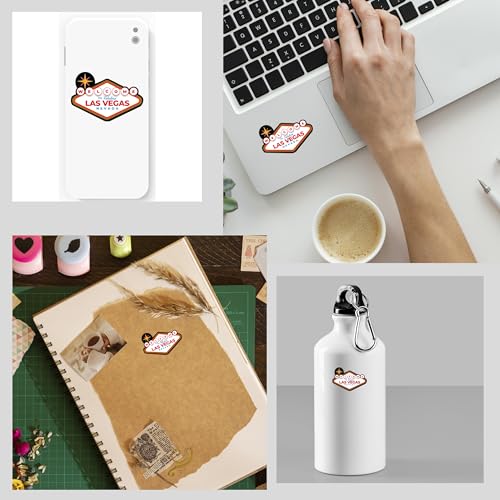 Image of 3 Pack - Las Vegas Nevada Sticker - 2 inch x 1.5 inch - Small Mini Welcome to Fabulous Sign Vinyl for Phone Car Laptop