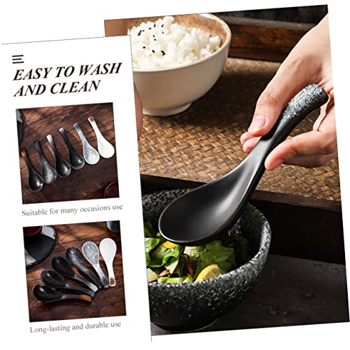 Cuillères à soupe japonaises en céramique délicate, ustensiles de table UKCOCO - 8
